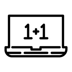 student laptop_1 line icon