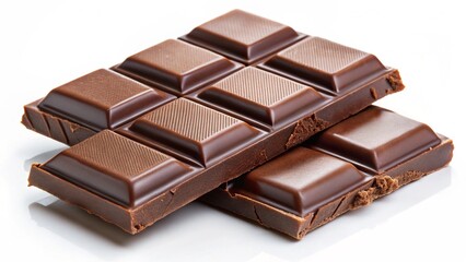 chocolate bar isolated on white background