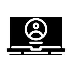 laptop users solid icon