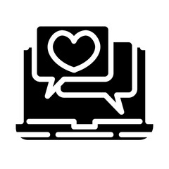 love chat solid icon