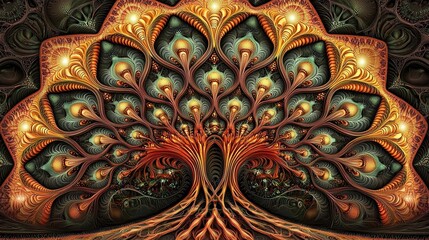Captivating Graphics Showcasing Unity of Human Experience and Nature