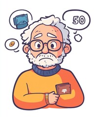 Elderly Man Worried About Finances