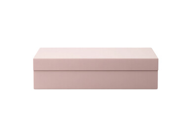 A simple and elegant pastel box with no patterns or logos, resting alone on a soft white background, evoking a sense of calm and simplicity