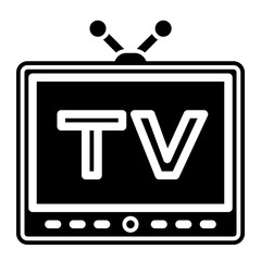 analog tv glyph icon
