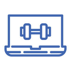 laptop workout color icon