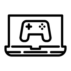 gaming laptops line icon