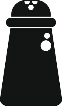 recommend clip art: Simple black and white vector icon of a salt shaker, perfect for representing seasoning or flavor