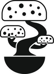 Bonsai tree in a pot, representing japanese art, miniature trees, and zen gardens