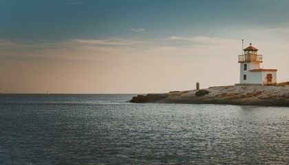 바닷가의 작은 등대