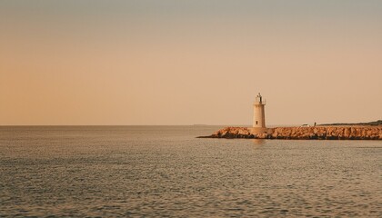 바닷가의 작은 등대