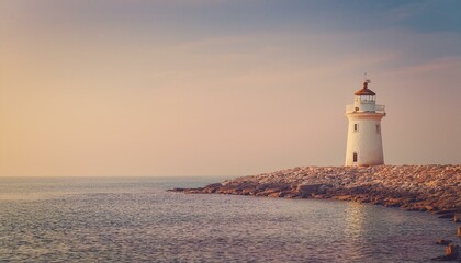 바닷가의 작은 등대