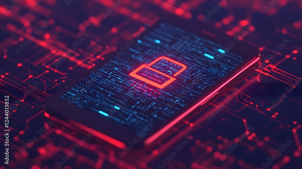 Aufkleber secure digital payment process on smartphone mobile interface