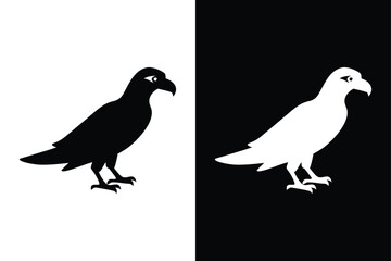 Download Osprey Silhouette Vector Icon Bold Black & White.