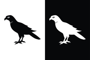 Download Osprey Silhouette Vector Icon Bold Black & White.