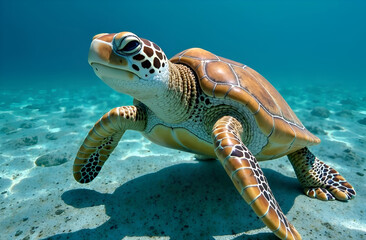 Obraz premium sea turtle on the beach