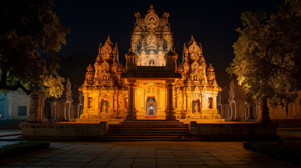 Naklejka premium At night Under the cover of darkness the Khajuraho_002