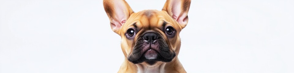 Fototapeta premium A close-up shot of a dog gazing straight into the camera lens