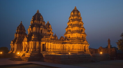 Fototapeta premium At Night Under the cover of the night sky the Temp_012