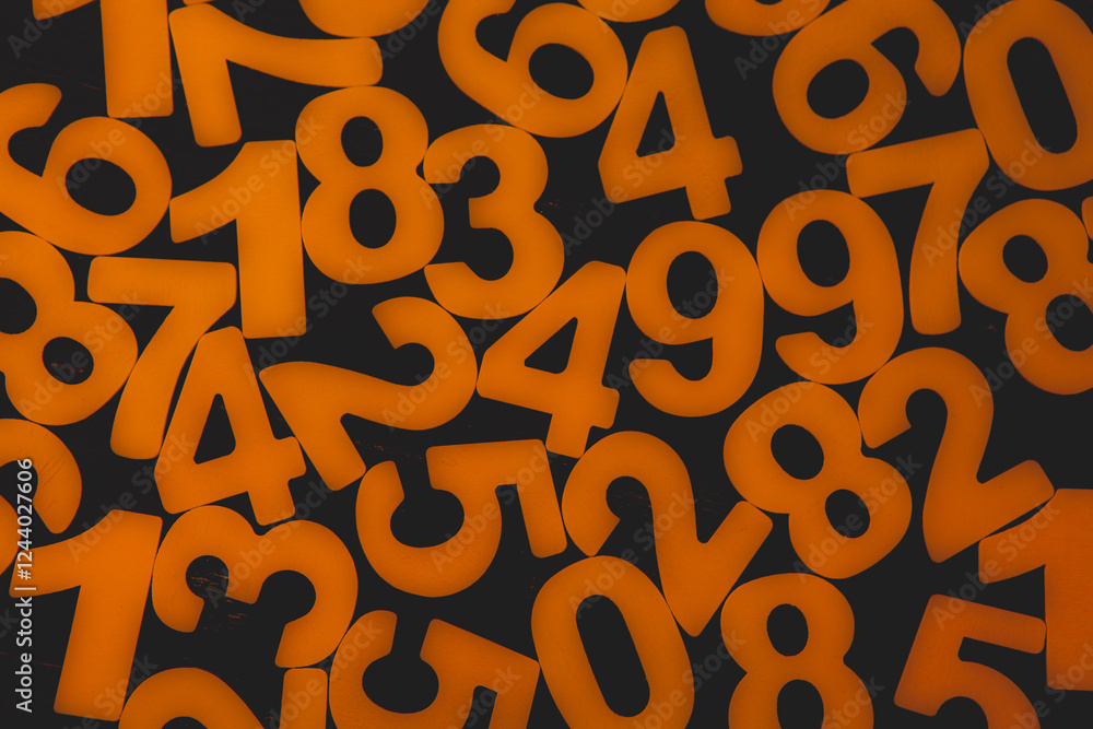Poster background or texture of numbers. finance data concept. mathematic. banking or currency. business an