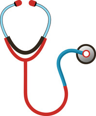 Medical And Healthcare Stethoscope Icon In Flat Design Style