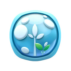 green landscape with plants and rocks representing eco-friendly environments, high quality png isolated on transparent background