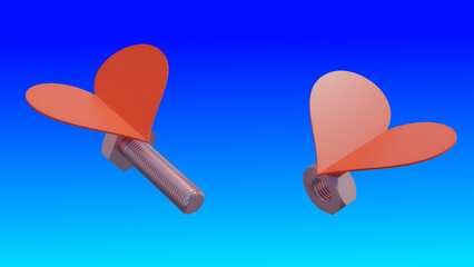 Bolt Nut Hearts