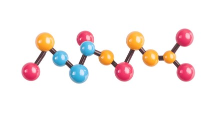 Colorful Digital Depiction of the Carnosine Peptide Molecule Symbolizing its Role in Biological