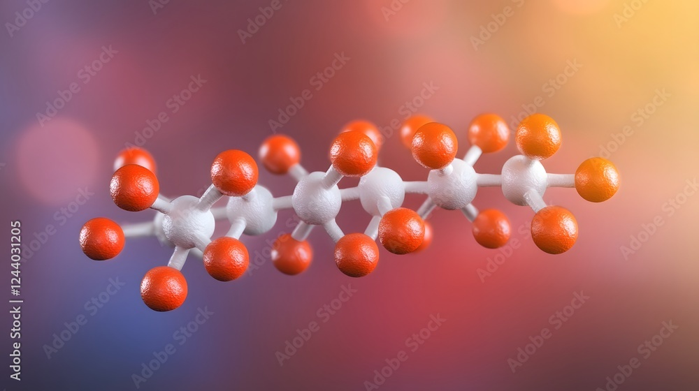 Poster carnosine peptide structure with molecular formula overlay against gradient background