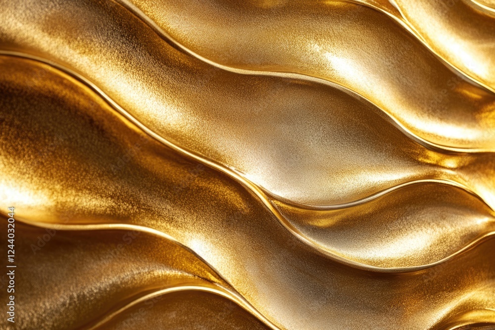 Aufkleber a close-up view of a golden wall with intricate patterns and textures