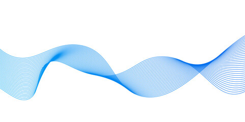 Wave with lines created using blend tool Abstract blue wave lines,abstract blue wave lines on white background,Curve wave seamless pattern. Line art striped graphic template,
