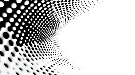 Mesmerizing Circular Halftone Pattern with Fading Gradient Effect on White Background