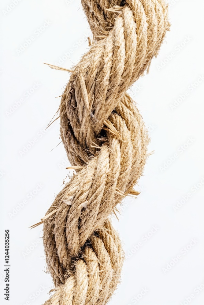 Poster a close-up view of a rope wrapped around a pole, suitable for use in illustrations or graphics