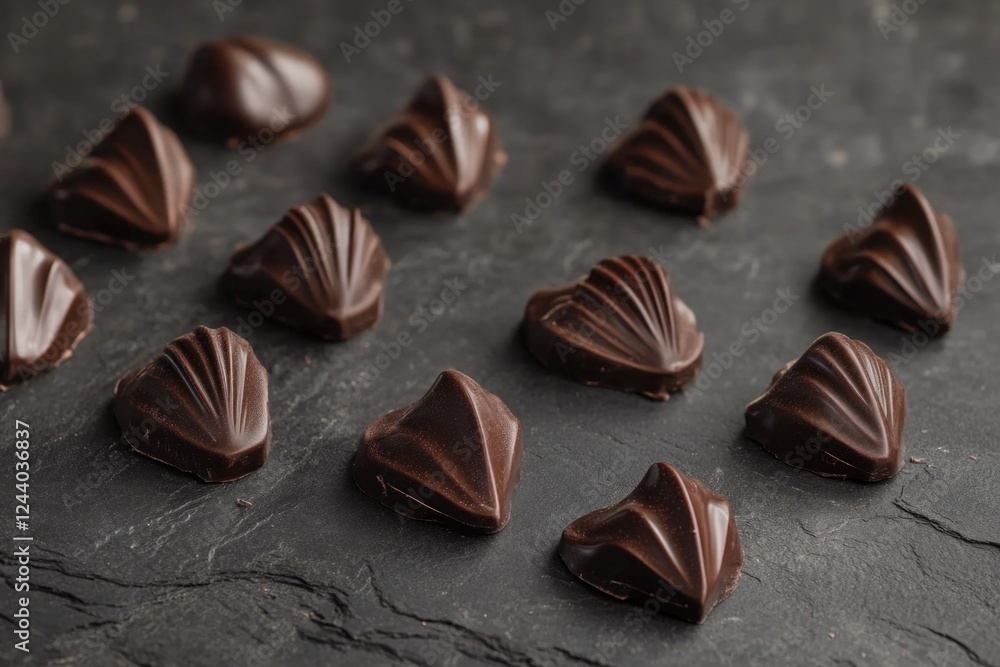 Poster A selection of chocolates placed on a table, perfect for displaying or gifting