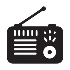 Fototapeta premium Radio icon vector illustration art design on white background.