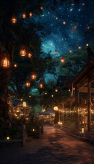 Obraz premium At night Under the starry sky Magab acquires a spe_005