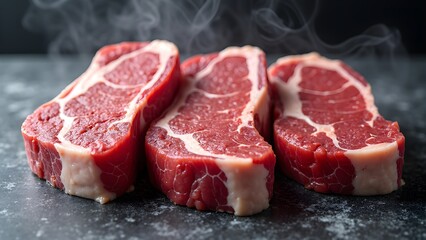 Fototapeta premium Delicious steak to be cooked