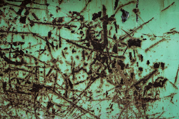 rust on old iron wall close up