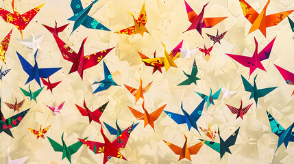  new year card with Japanese patterns