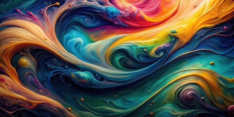 Abstract Swirling Color Vortex A Symphony of Hues and Dynamic Forms