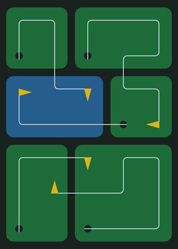 Abstract golf course
