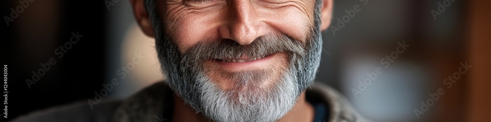 Aufkleber close-up of a man with a beard, suitable for portrait or profile use
