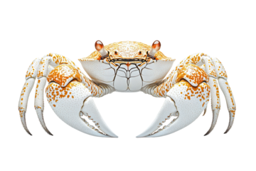 Japanese spider crab with an enormous, orange-speckled shell and extremely long, spindly legs. PNG transparent.