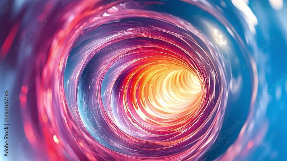 Leinwandbilder spiral of color: a vibrant abstract image depicting a swirling tunnel of colors, radiating an ethere