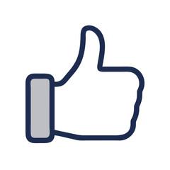 Thumbs-up symbol illustration representing approval and positivity