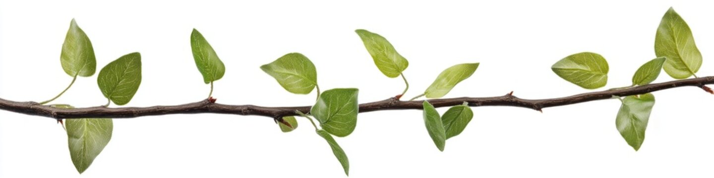 Fototapeta Image of a branch with green leaves, suitable for use in nature and outdoors themes