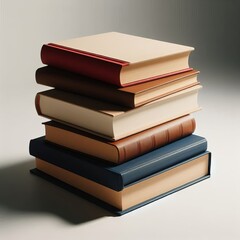Four books are stacked on top of each other against a white background.&nbsp;  
