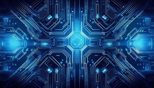 abstract blue background with binary code