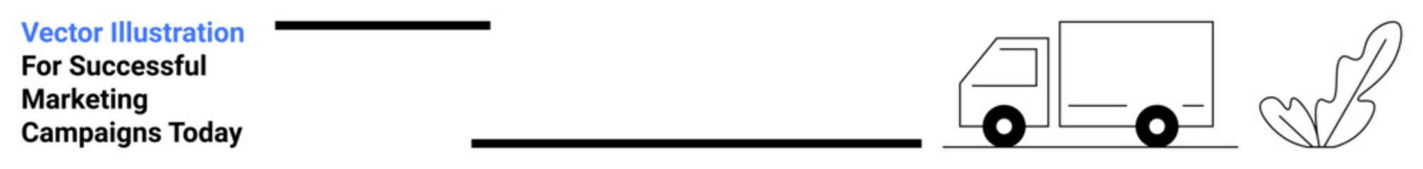 Delivery truck and leaf art highlight logistics, eco-friendly solutions, shipping, and sustainability. Ideal for transport, e-commerce, environment, green initiatives, branding marketing flat