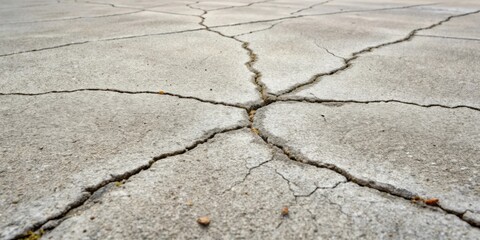 Obraz premium Cracked Pavement Surface Texture A Detailed Close-Up View
