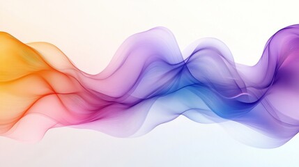 A vibrant wave of flowing colors in shades of orange, pink, purple, and blue, creating a dynamic and abstract visual effect.